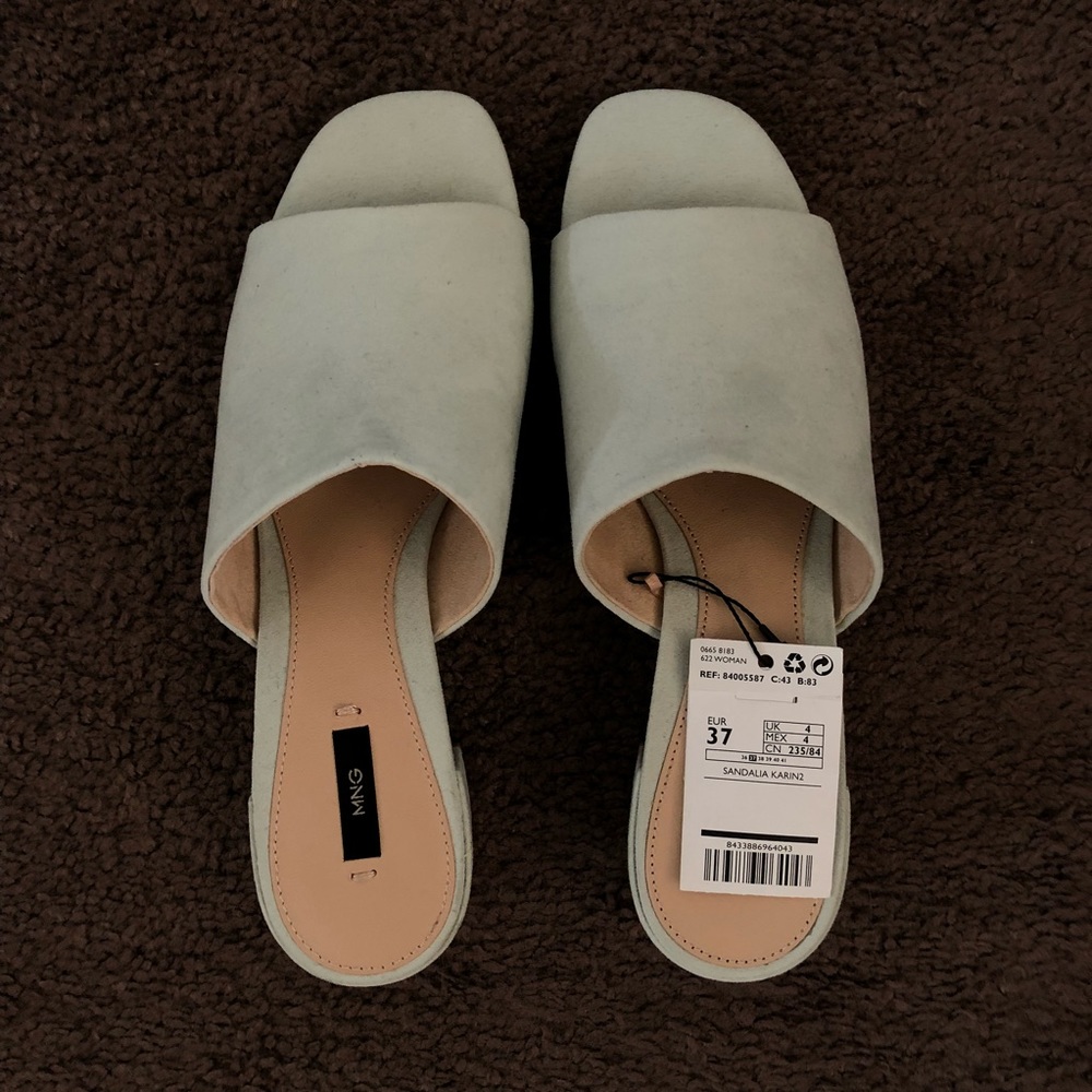 Mango Mint Green Mules